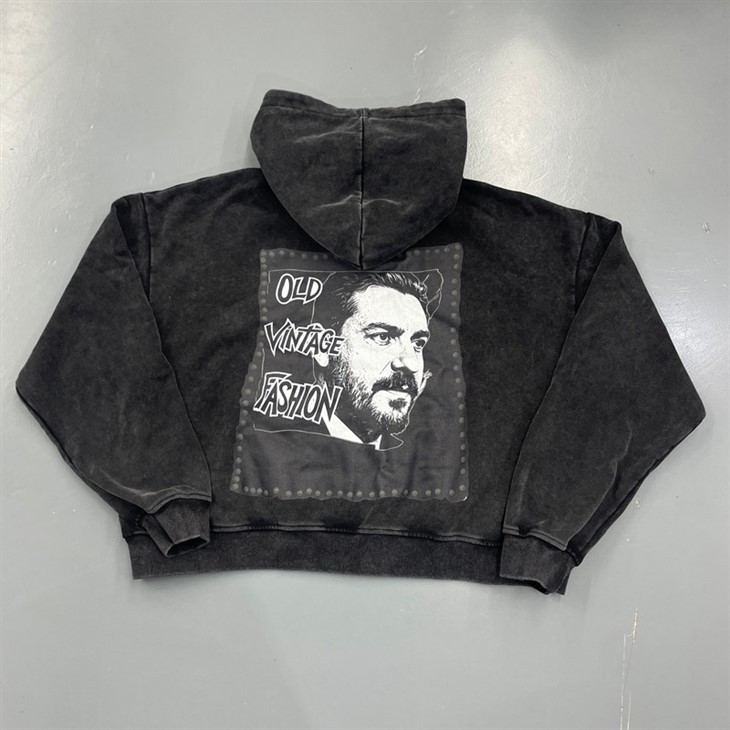 Wholesale OEM Medium Acid Wash Oversized Heavyweight Hoodie Kornit DTG Print high quality